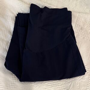 Navy maternity FIGS small over belly scrub pant